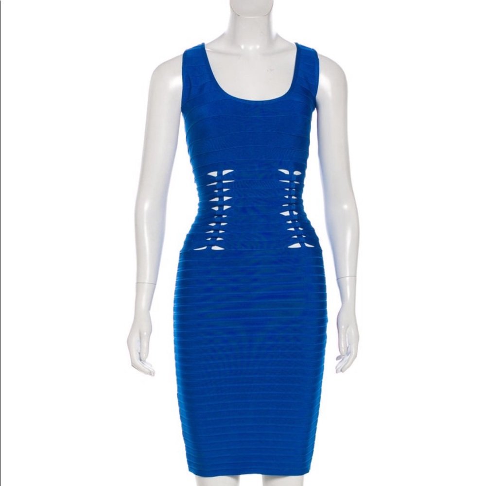 NWT Blue Herve Leger  Dress